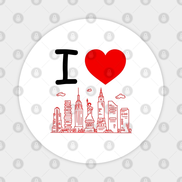 I HEART NEW YORK CITY Magnet by EmoteYourself